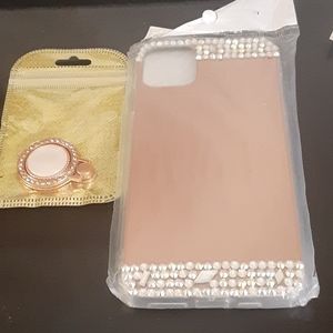 Pearls and light pink iPhone 12 pro max phone case